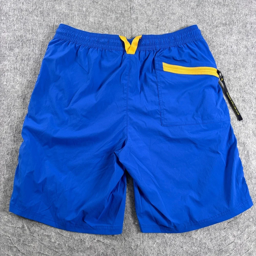 REI Co-op Outdoor Afro Mens Trail Shorts Blue Yellow Medium 24229-S23 Hiking